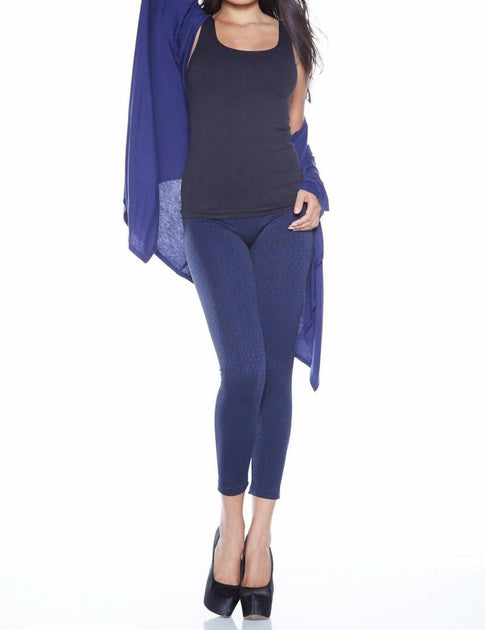 Rhonda Shear Ahh Comfort Legging Blue Medium 2