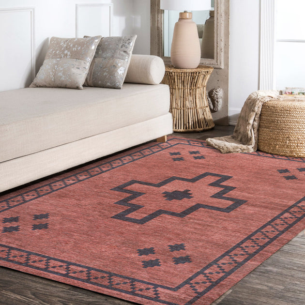 Jonathan Y Korsa Area Rug Red/Black 3