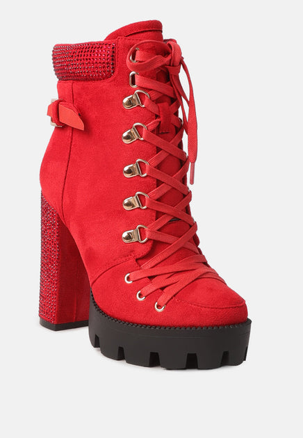 London Rag SH3314 Ankle Boots Red US 5 3