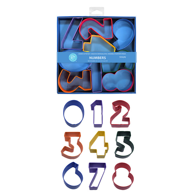 R & M International 9 Piece Number Cookie Cutter Set Multi 4