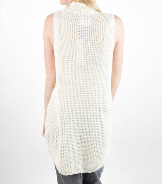MINKPINK Bittersweet Tunic Sweater Beige Small 3