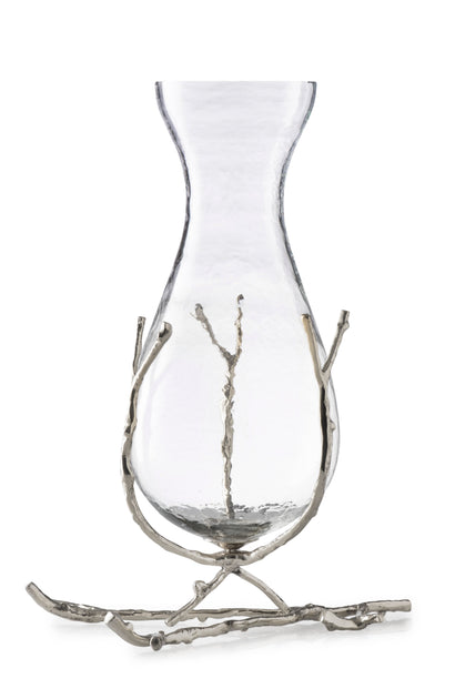 Classic Touch Decor Glass Vase Silver 2