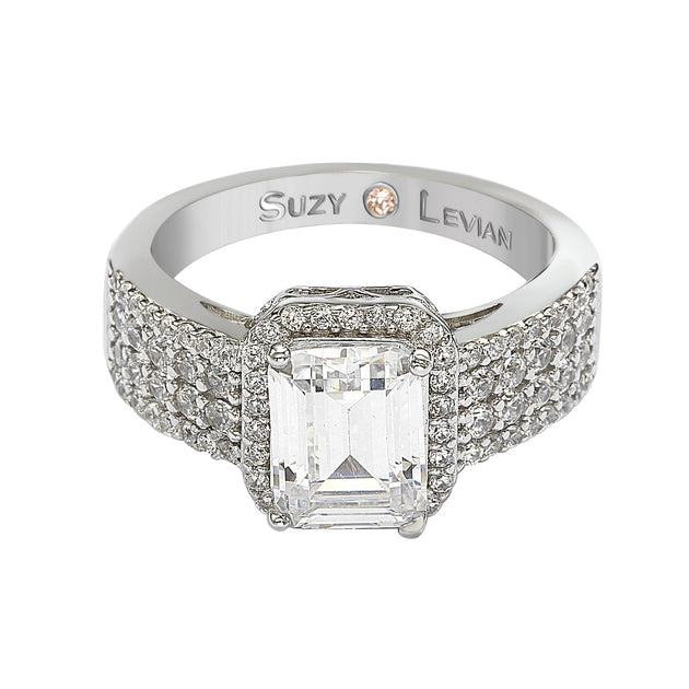 Suzy Levian Halo Ring Rose Gold US 8.5 3