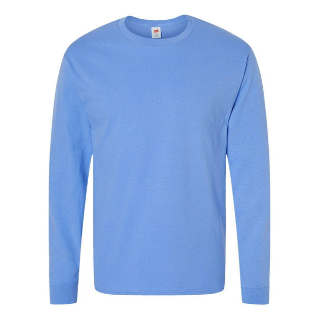 Hanes Essential-T Langarm T-Shirt Blau XXL 2