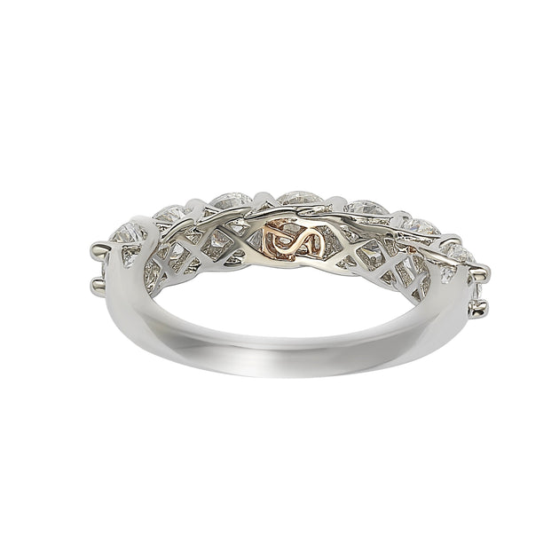 Suzy Levian Half Eternity Band Silver US 8 3