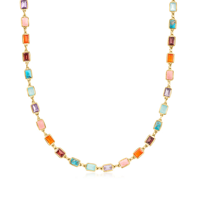 Ross-Simons Multi-Gemstone Necklace Blue 3