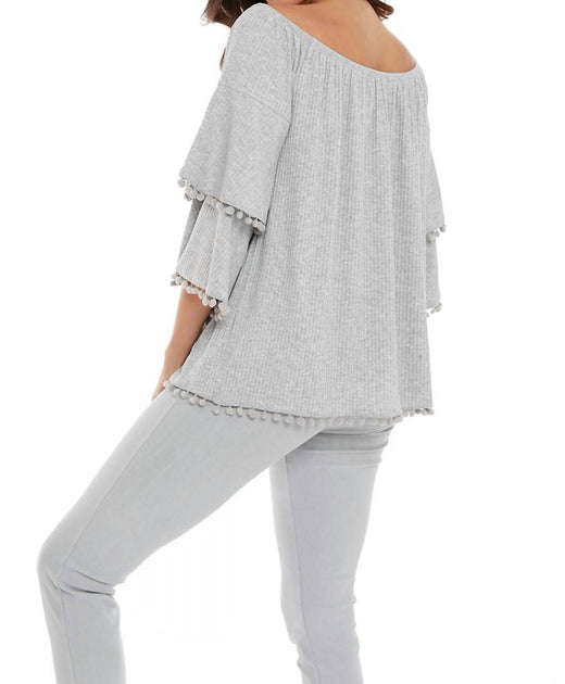 french kyss Caroline Top Grey Small 3