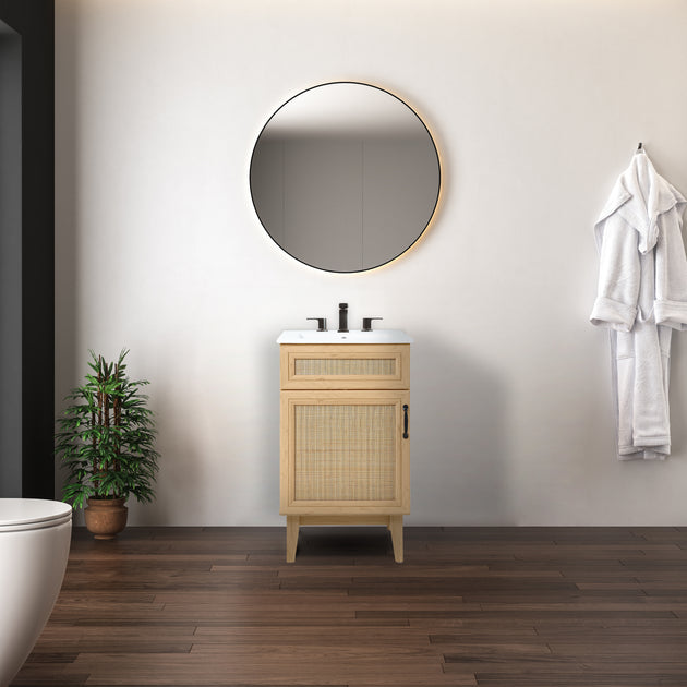 Jonathan Y Javer Bathroom Cabinet Rattan 3