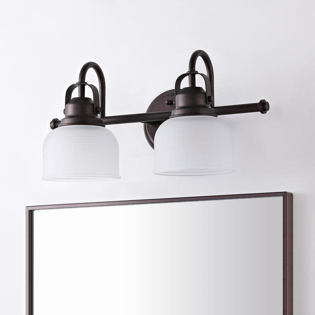Jonathan Y Virginia 2-light LED Vanity Light Metal/Glass 4