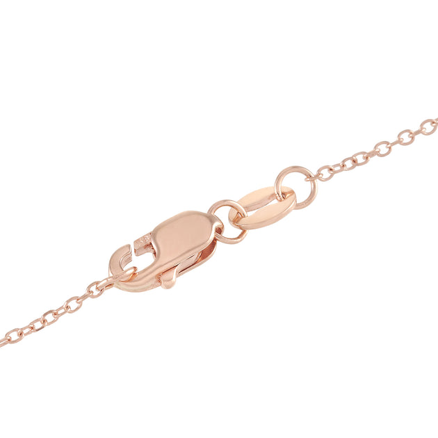 LB Exclusive Diamond Pendant Necklace Rose Gold 6