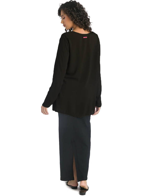 Hard Tail Forever Long Sleeve Flowy Tunic Black XSmall 4