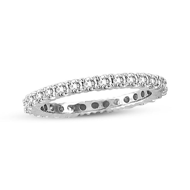 Suzy Levian Eternity Band Ring White Gold US 5.5 2