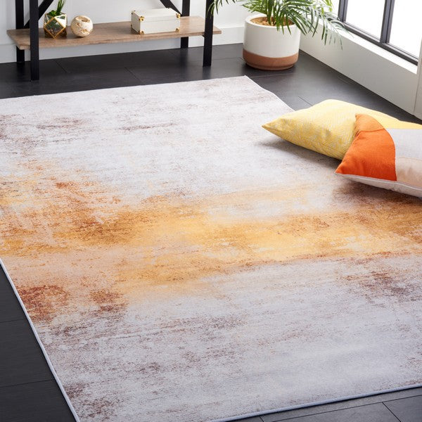 SAFAVIEH Tacoma TAC813F Power Loomed Rug Grey Rust 2