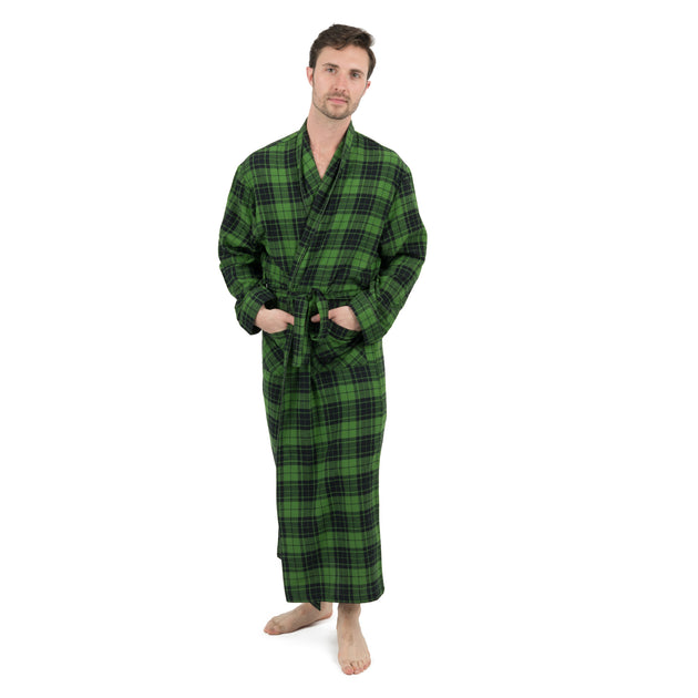 Leveret Christmas Flannel Robe Multi Medium 3