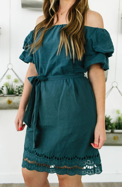 B Collection by Bobeau Diem Dress Green Small 2