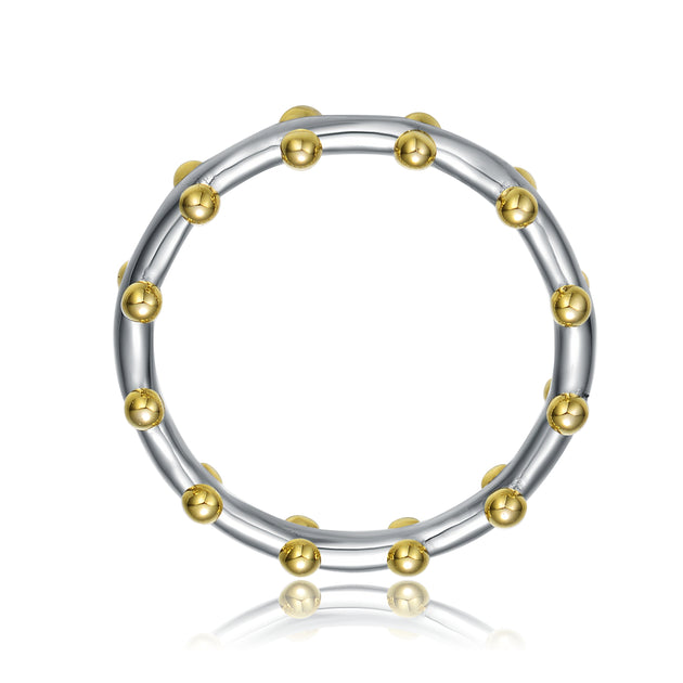 Rachel Glauber Bead Band Ring White US 8 3
