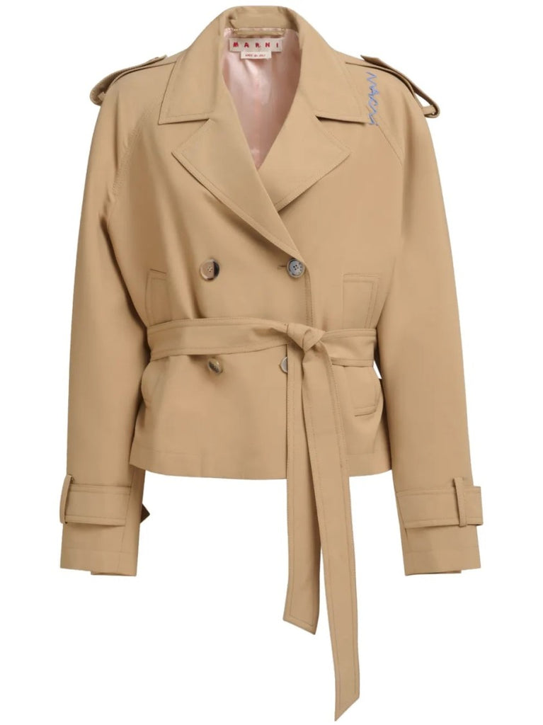 【関税＆送料込み】Marni Double-Breasted Trench Marni double-breasted Trench Jacket | Black | FARFETCH