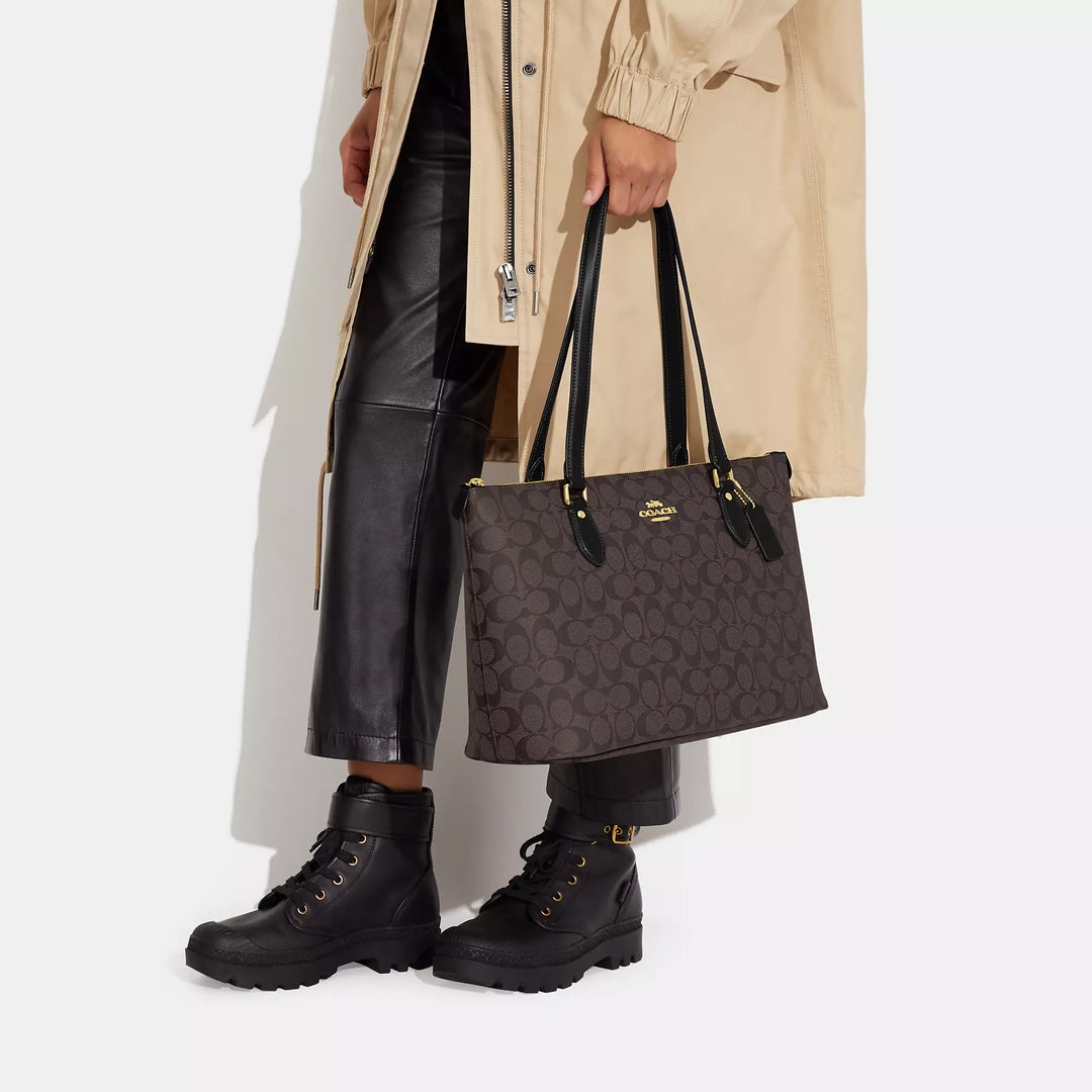 Coach Outlet Gallery Tote In Signature Canvas | ShopSimon