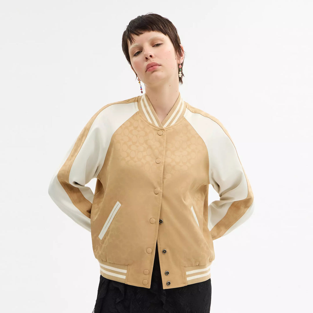 Coach Outlet Reversible Signature Souvenir Varsity Jacket | ShopSimon