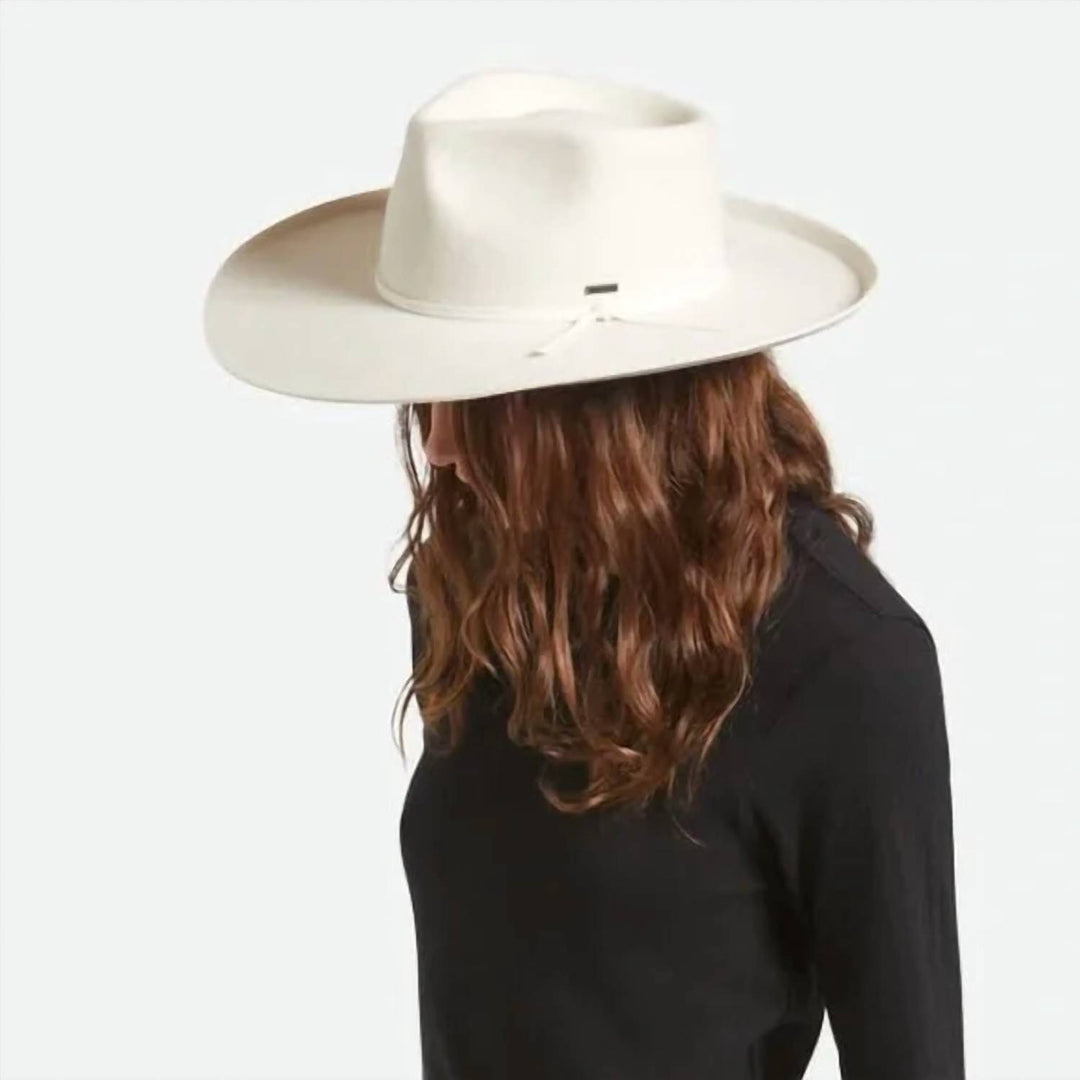 Brixton Marlow Rancher Hat In White | ShopSimon display picture 1