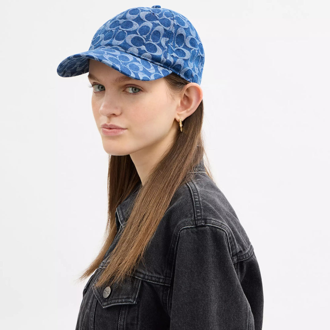 COACH OUTLET シグネチャー デニム ベースボール ハット シグネチャー デニム ベースボール ハット（キャップ）｜COACH