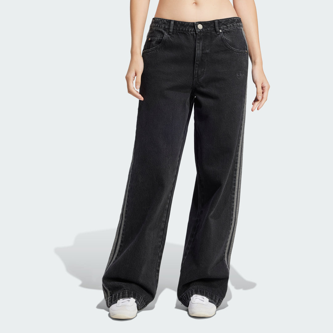 adidas Women's Adicolor Denim 3-stripes Track Pants | ShopSimon