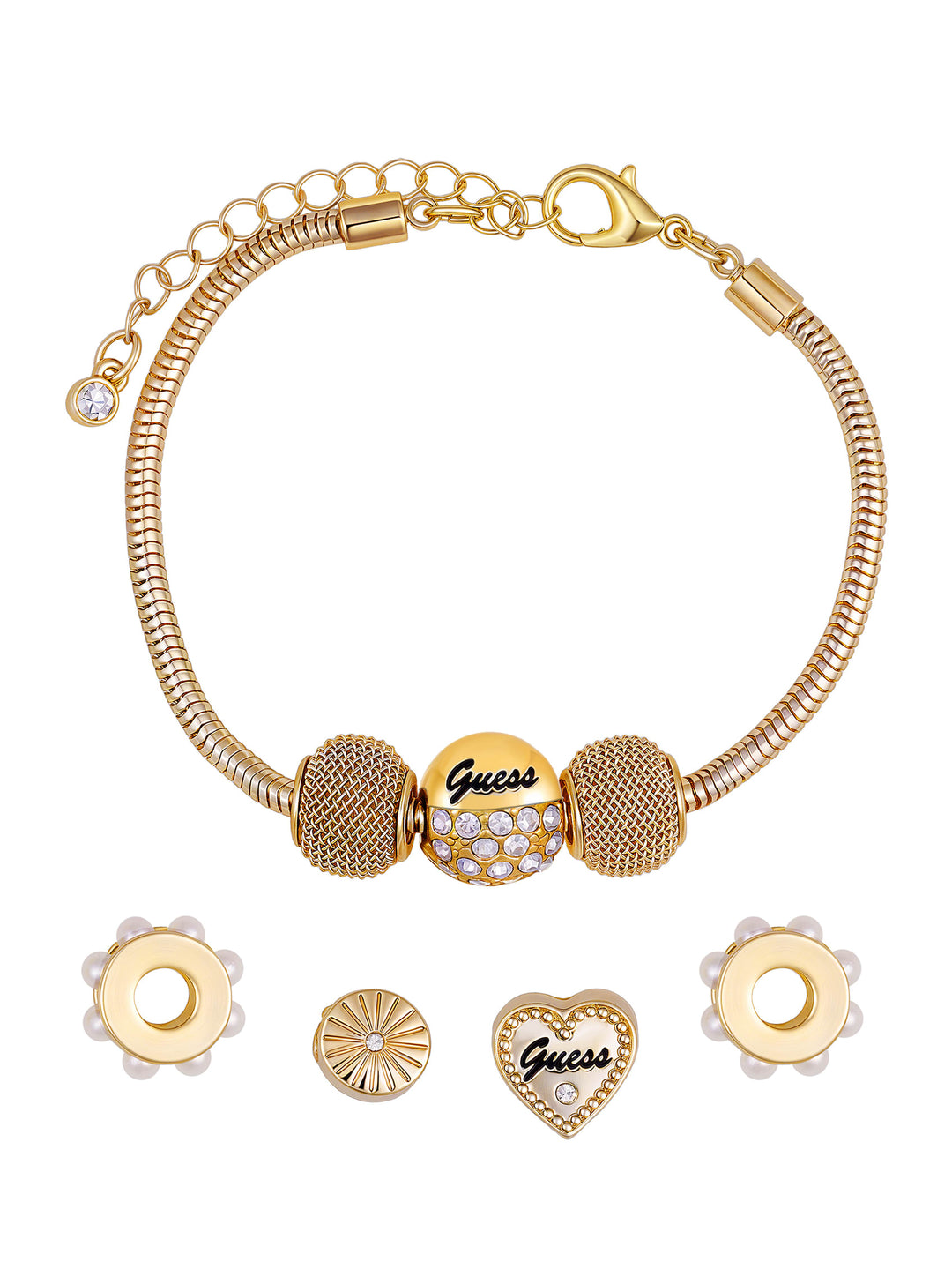 Guess Life in 4G Logo Bracelet, Gold - McElhinneys