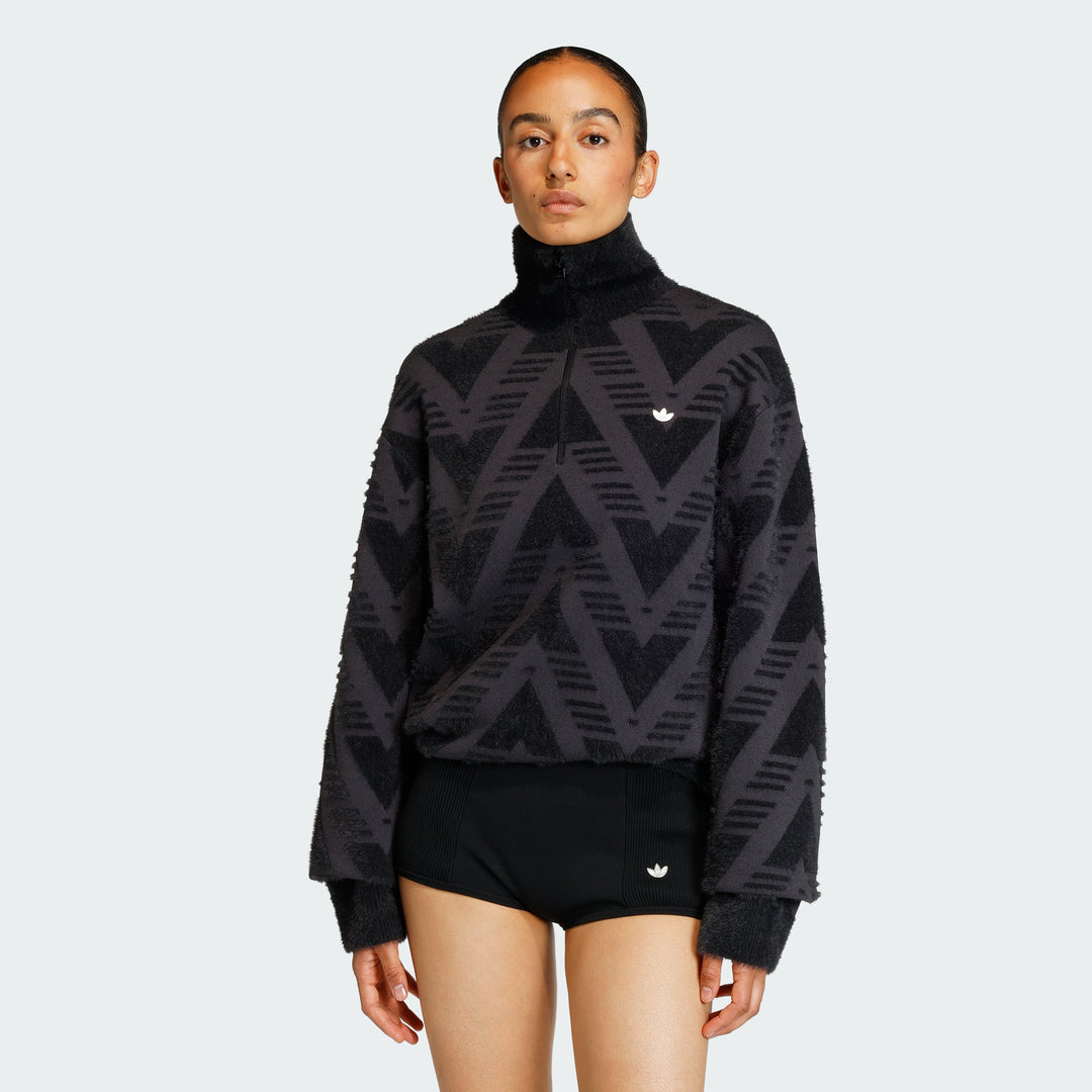 adidas Women's Knitted Half-zip Sweater | ShopSimon