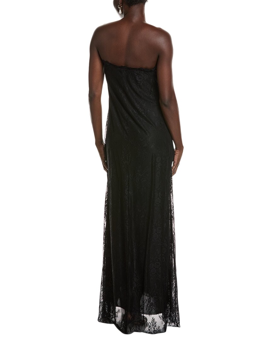 adella maxi slip rose pink lace dress Valerie Yellow Satin Lace-Trim Slip Maxi Dress| ELAGIA main image 0