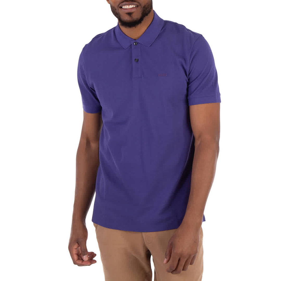 Tシャツ・カットソー Hugo Boss POLO WITH LOGO EMBROIDERY (50468392_10241542620) BOSS - Pallas Cotton polo shirt with embroidered logo - Dark