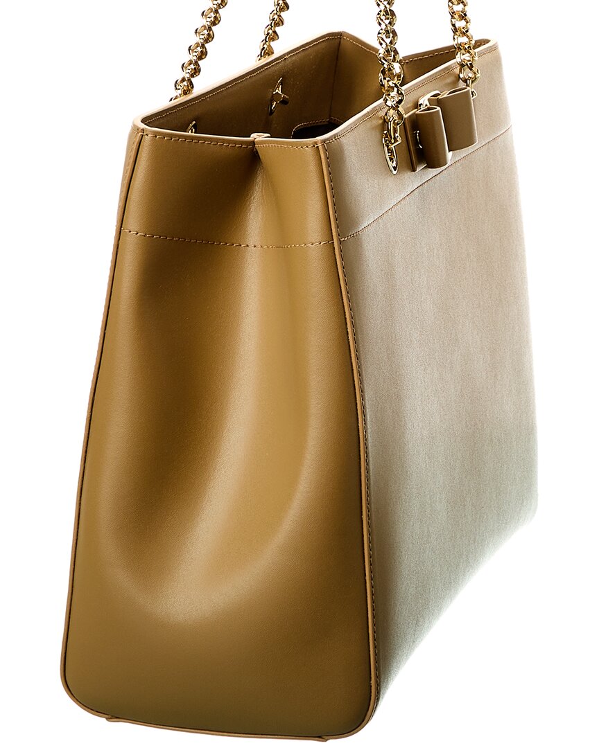 Salvatore Ferragamo Ferragamo Vara Bow Double Handle Leather