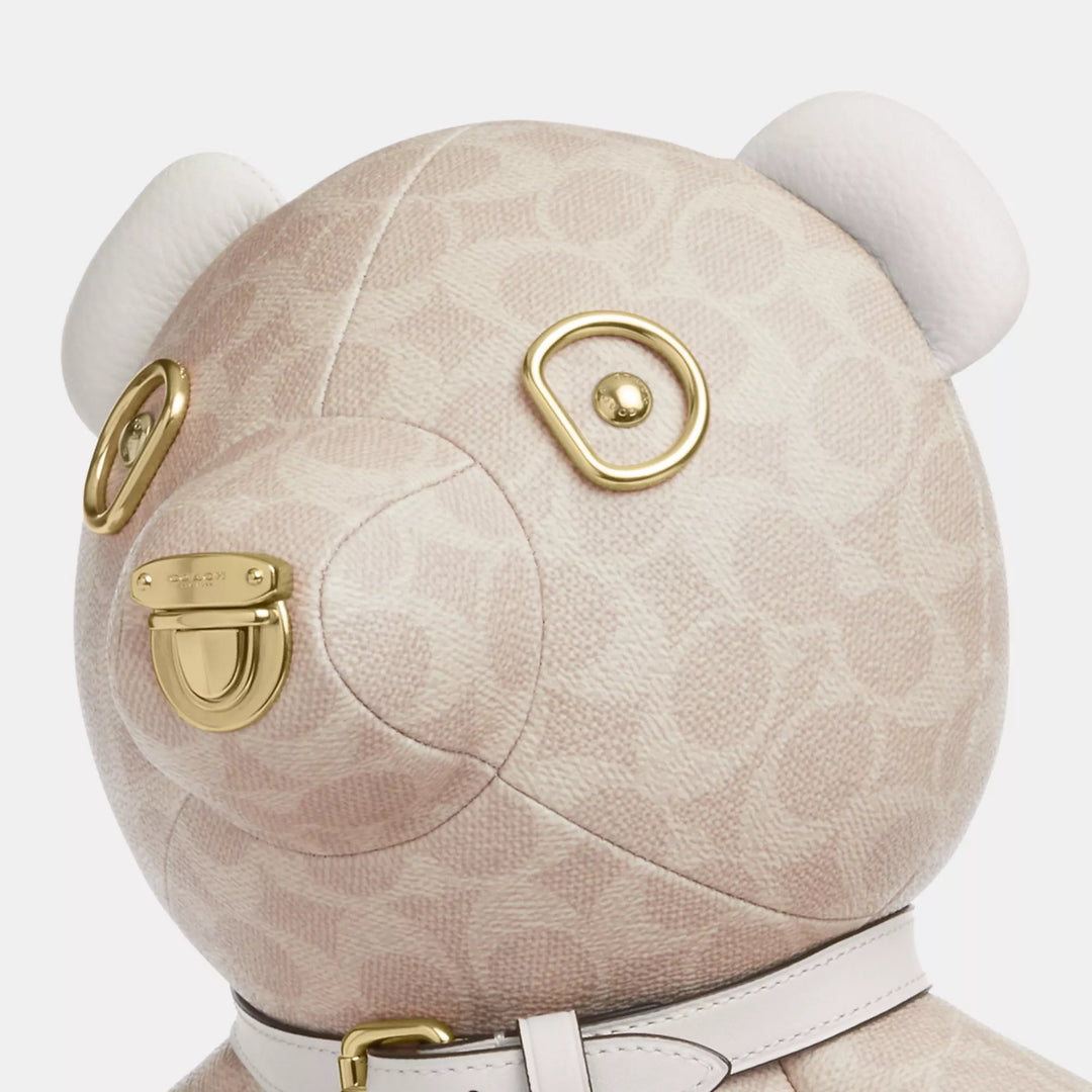 Coach Outlet Collectible Bear In Signature Canvas | ShopSimon