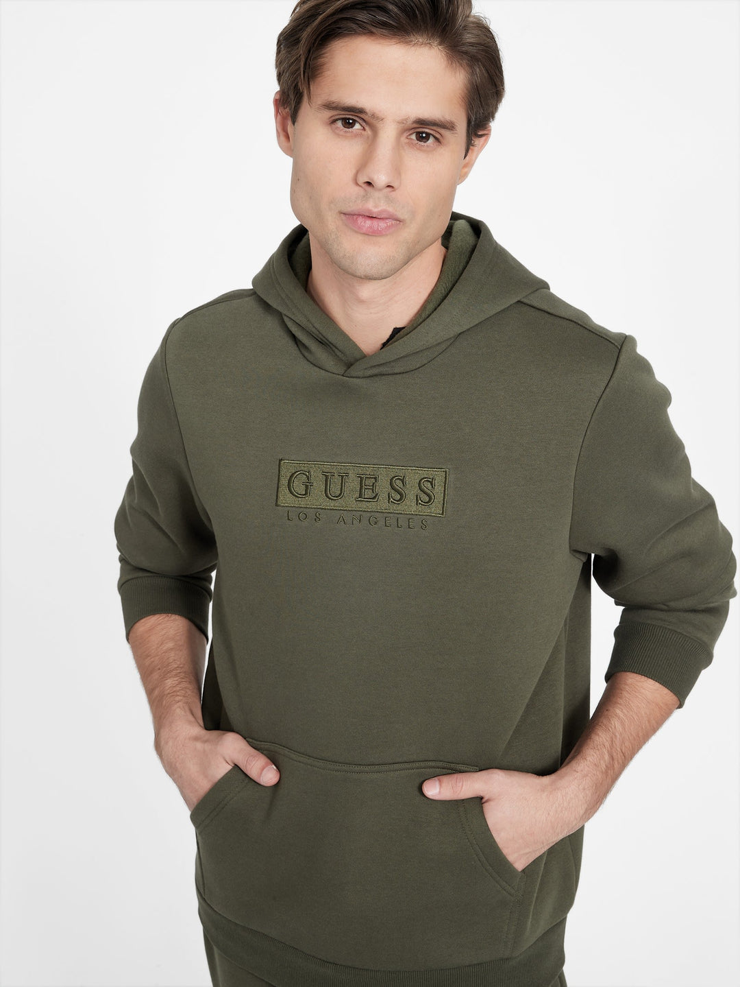Guess Factory Harvey Logo Hoodie | ShopSimon