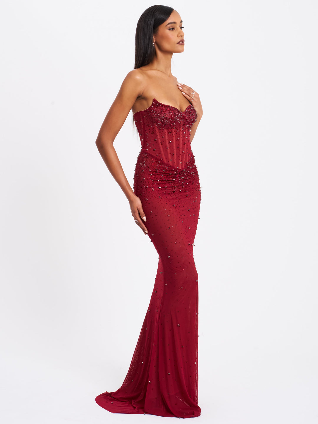 fatima nude crystal sleeveless corset mermaid maxi dress Miss Circle Women Burgundy Color:Y25-37 Ginger stretch mesh fabric and Full Length and Ankle Pants Free People Women's Love