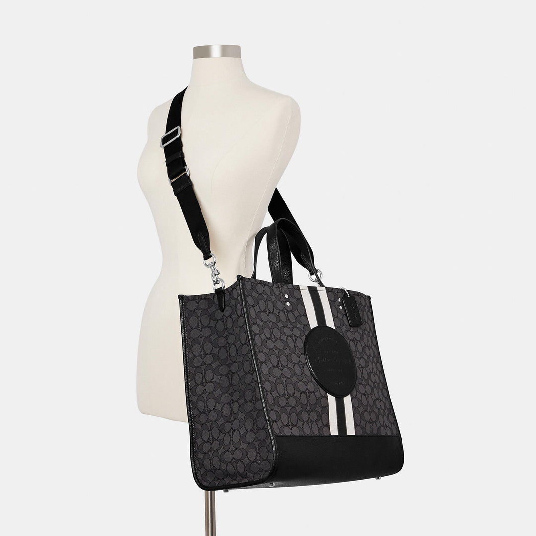 Coach Outlet Dempsey Tote 40 In Signature Jacquard With Stripe And