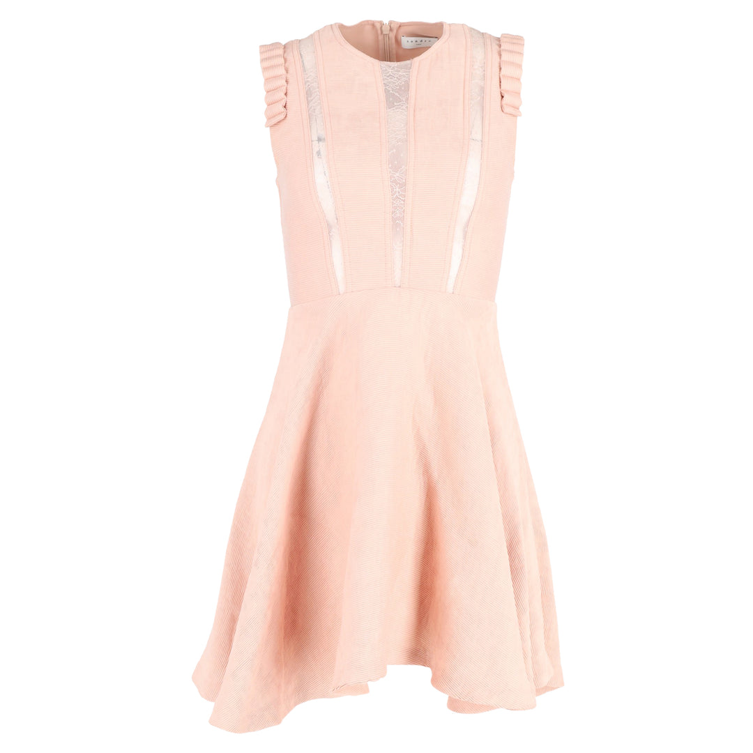open lace back dress Anna Sui Fuschia Lace Dress
