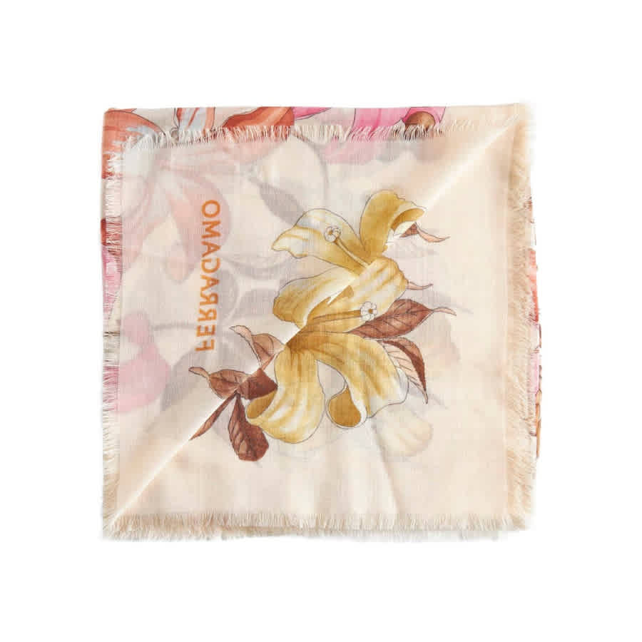 Salvatore Ferragamo Ferragamo Hibiscus Print Shawl | ShopSimon