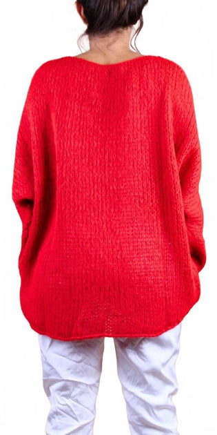 GIGI MODA Romelia Sweater In Red | ShopSimon
