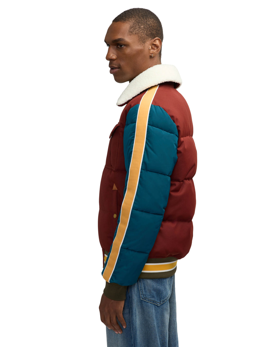 Scotch & Soda Men's Kive Quilted Aviator Puffer Jacket With Mix