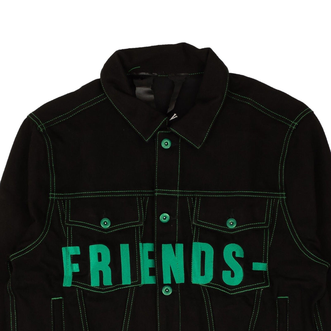 Vlone Friends Denim Jacket - Black/green | ShopSimon