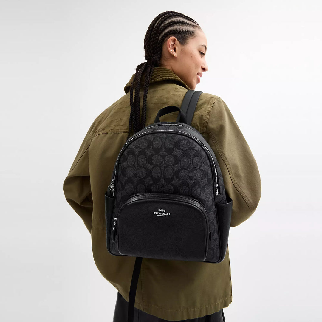 Coach Outlet Court Backpack In Signature Canvas | ShopSimon Coach Outlet Court Backpack In Signature Canvas | ShopSimon