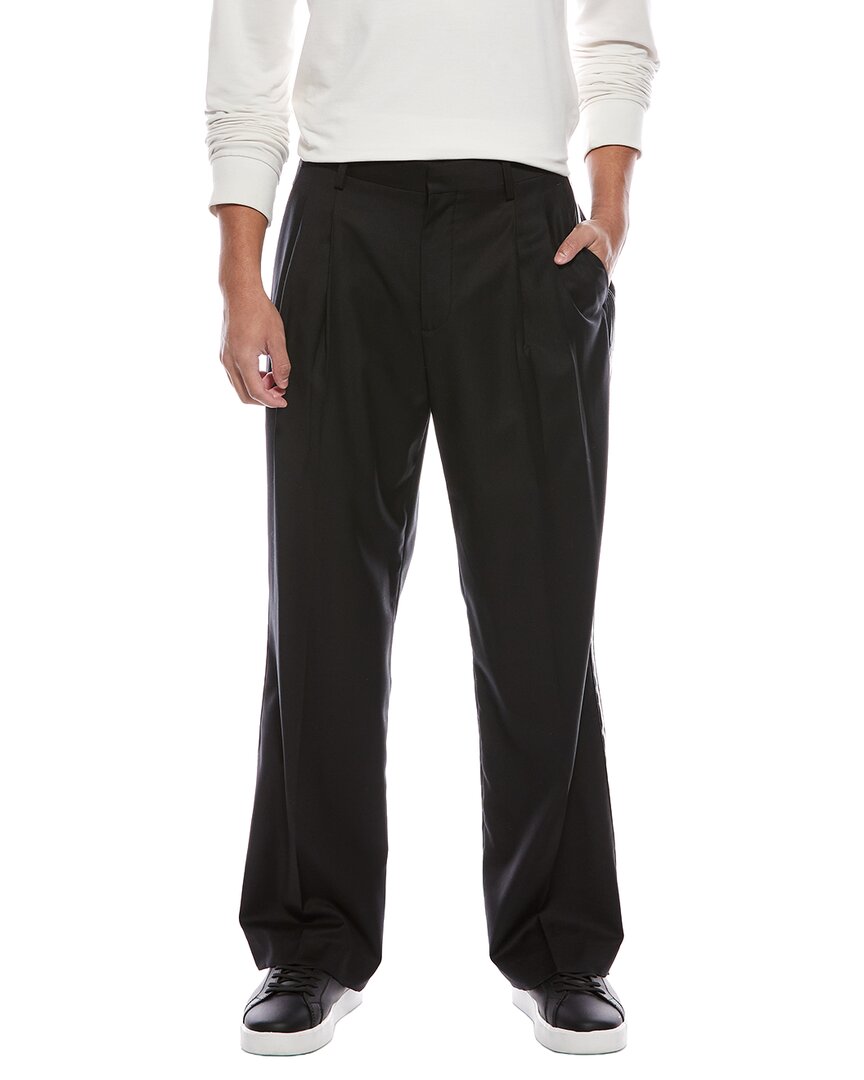 Helmut Lang Double Pleated Wool Trouser | ShopSimon