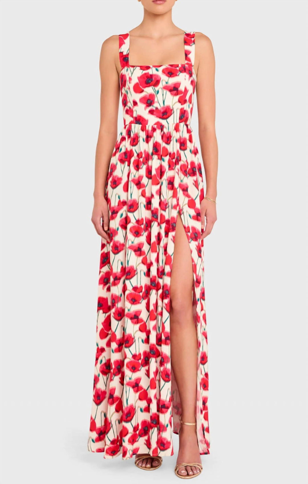 amanda uprichard florence maxi dress Amanda Uprichard Florence Maxi In Poppy Field