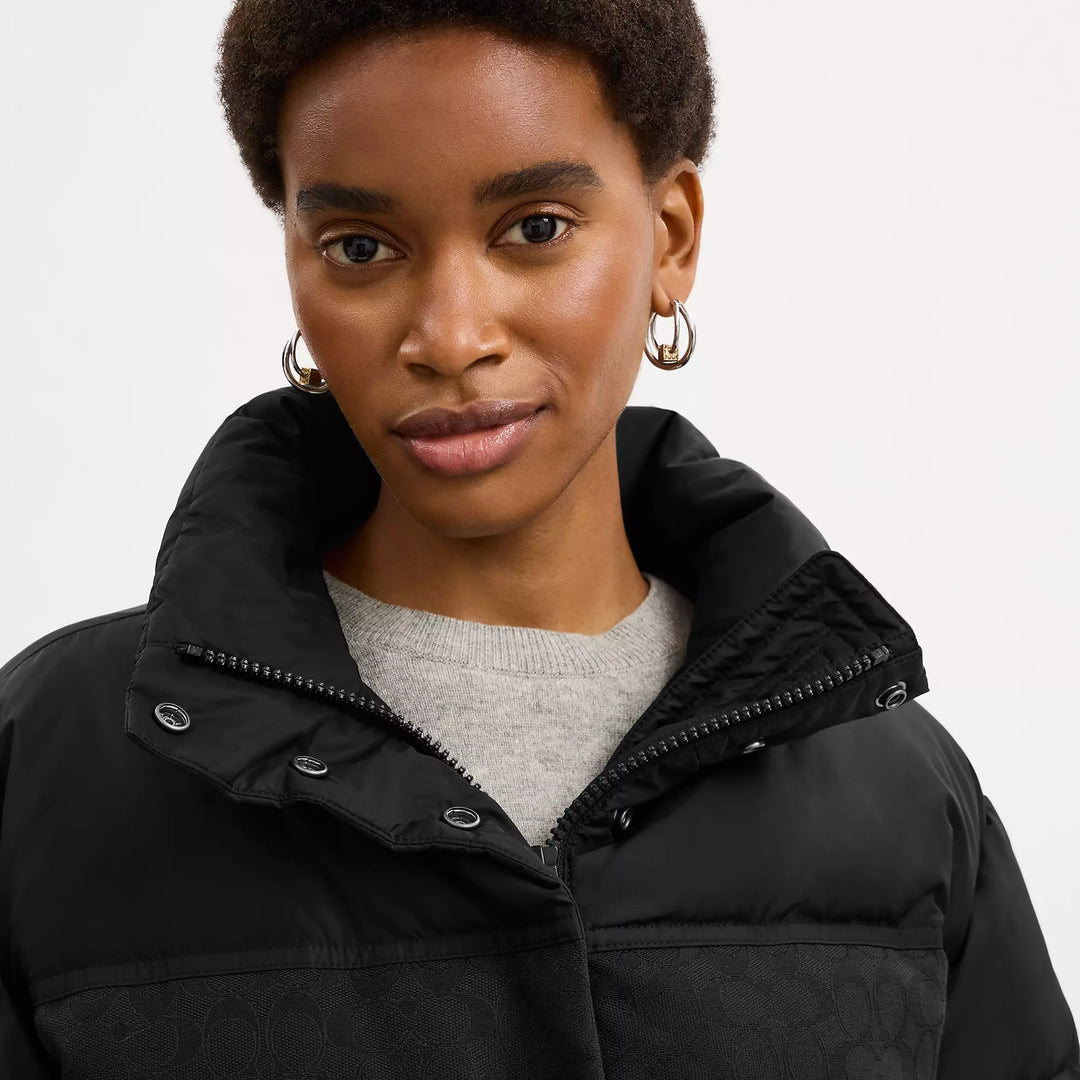 Coach Outlet Signature Down Jacket | ShopSimon Coach Outlet Signature Down Jacket | ShopSimon