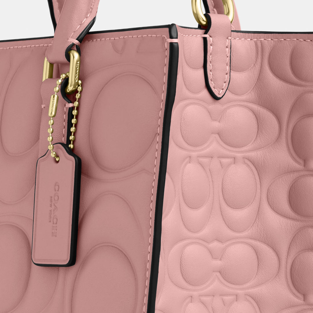 Coach pink signature tote - COACH Signature Tote Bag Brown Pink