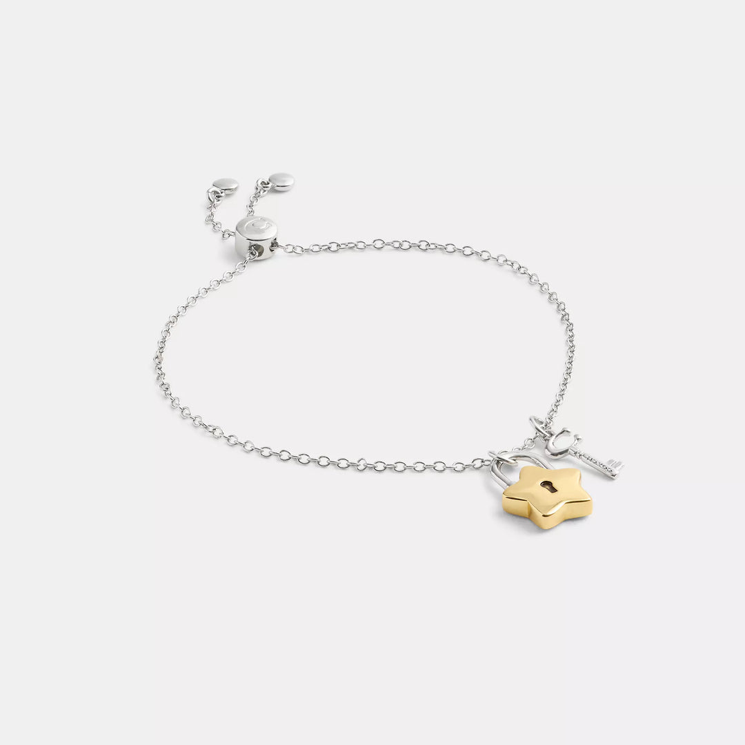 新品未使用　Coach Padlock Key Charm Bracelet Amazon.com: Coach Women's Quilted Padlock Bracelet: Clothing