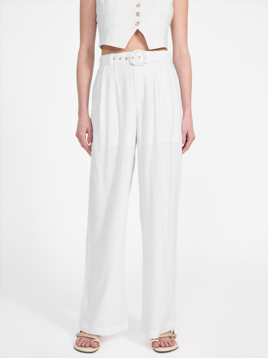 パンツ・ボトムスその他 IONSEOUL Morris Linen Belted Wide Slacks JE1288 Zimmermann Linen Belted Wide-Leg Pants | Saks Fifth Avenue