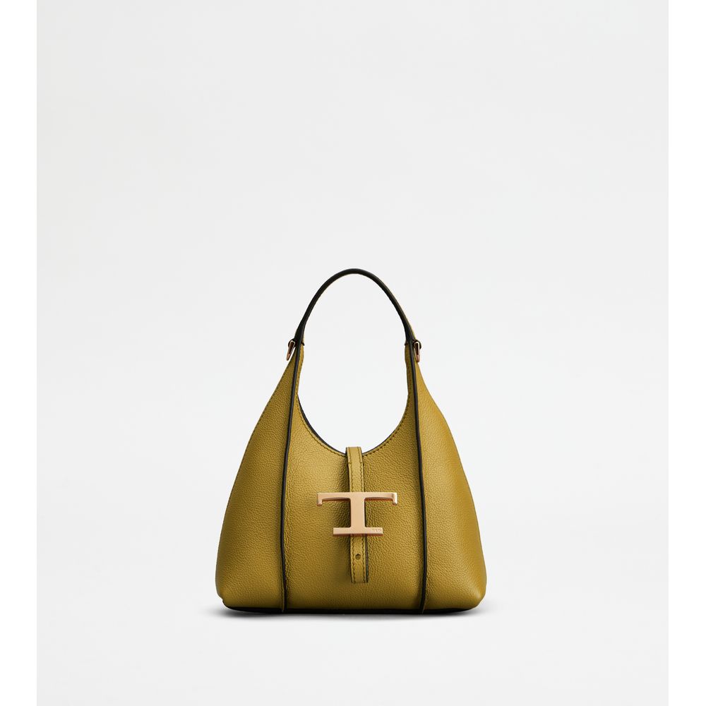 TOD'S T Timeless Hobo Bag in leather micro | ShopSimon