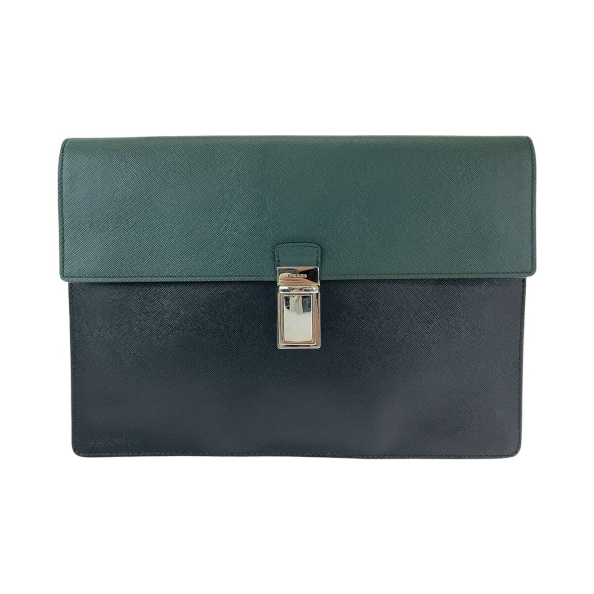 Prada Prada Saffiano Bicolor Leather Clutch Bag,Specials : American Fashion Style Bags On Sale
