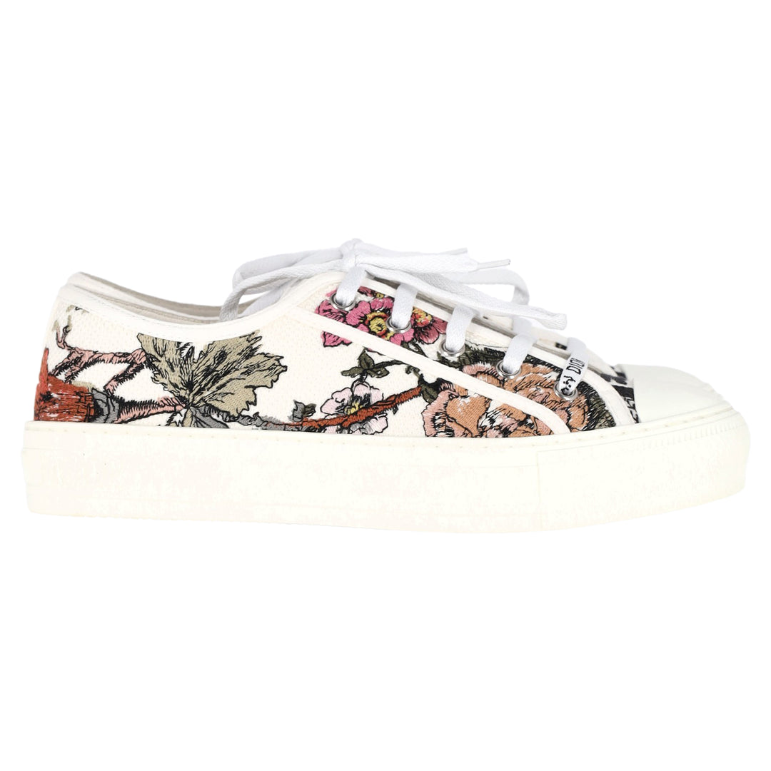 Christian Dior Dior Walk N Dior Floral Low Sneakers in White